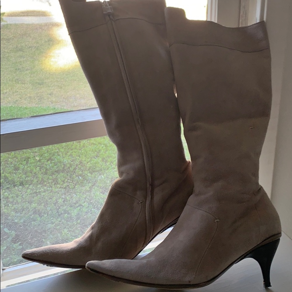 Costume national beige suede boots 38.5